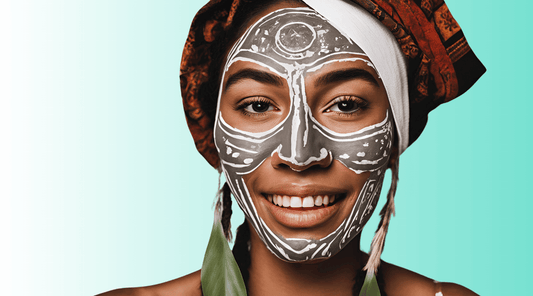 woman with skincare mask on her face for aztec healing clay mask benefits