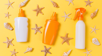 three bottles of sunscreen to protect your skin