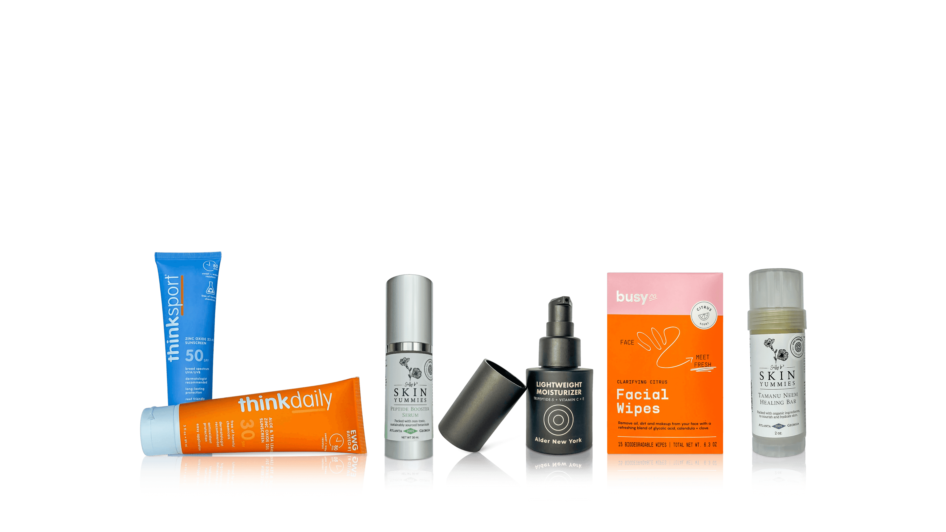 Collection of EWG verified skincare products made in the usa