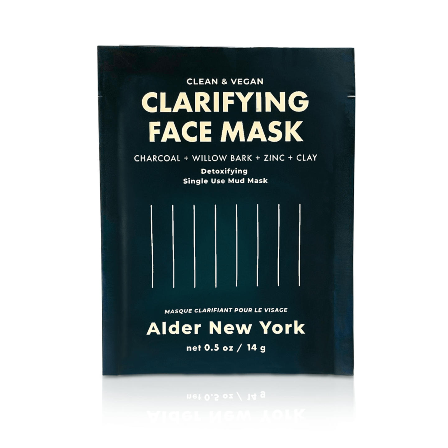 Alder new york clarifying face mask travel size single packet front view