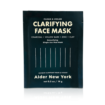 Alder new york clarifying face mask travel size single packet front view