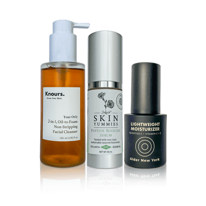 EWG verified clear skin bundle glow up starter kit three-step skincare routine