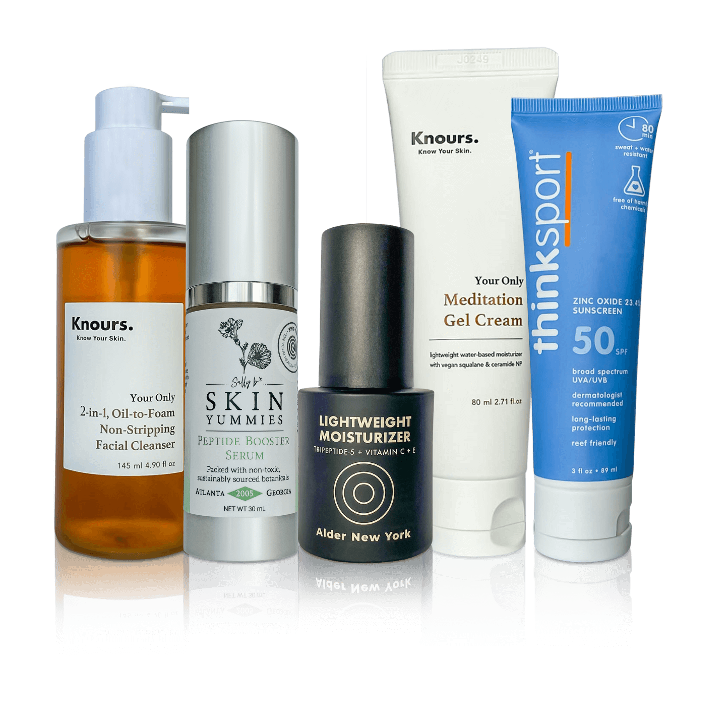 EWG verified clear skin bundle with sun protection spf50 5-step skincare routine