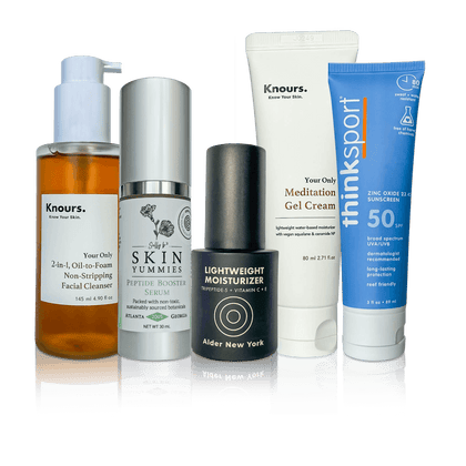 EWG verified clear skin bundle with sun protection spf50 5-step skincare routine