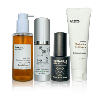 EWG verified clear skin flooding  bundle glow up starter kit four-step skincare routine