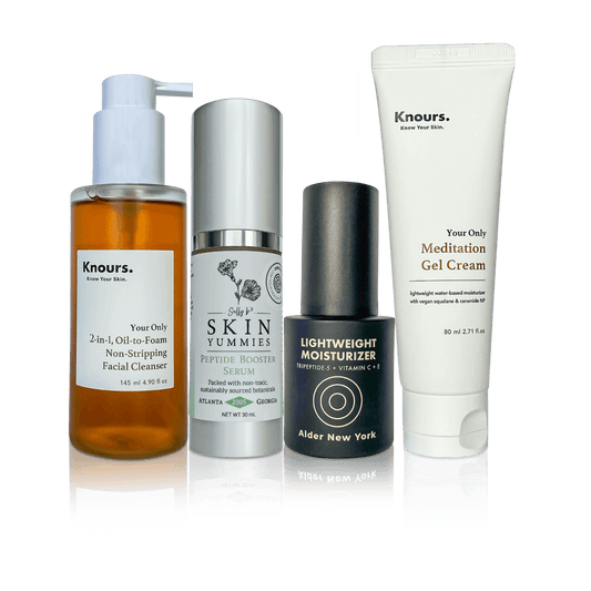 EWG verified clear skin flooding  bundle glow up starter kit four-step skincare routine
