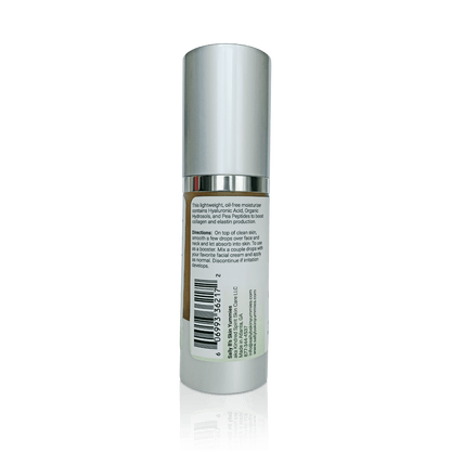 Hydra-Pep peptide face serum by Sally bs skin yummies with the label showing ingredients and directions