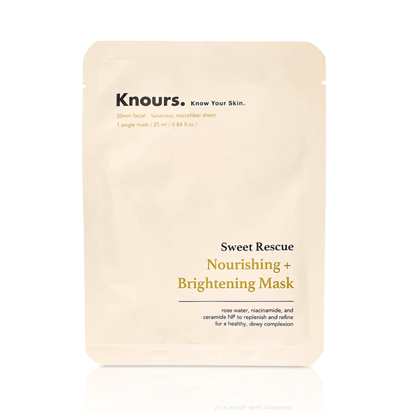 Knours sweet rescue nourishing brightening mask front of single packet