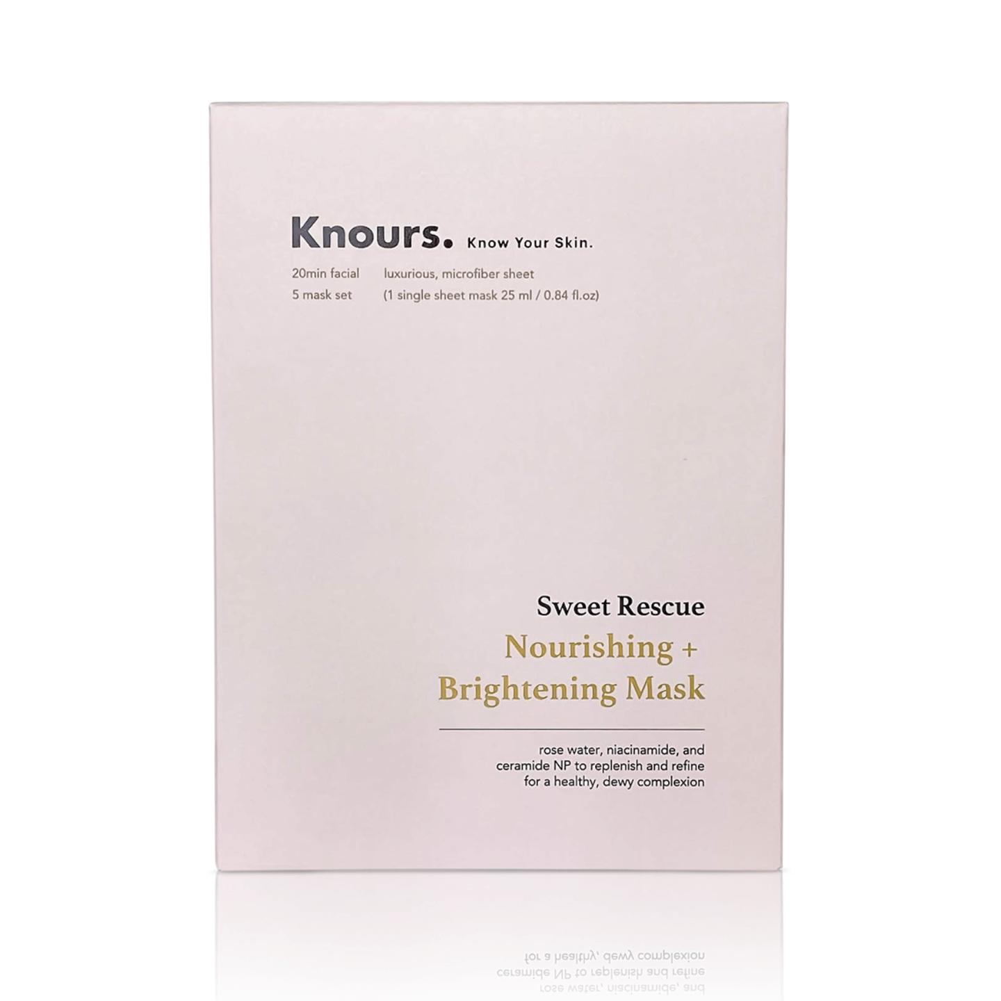 Knours sweet rescue nourishing brightening mask front of 5-pack box