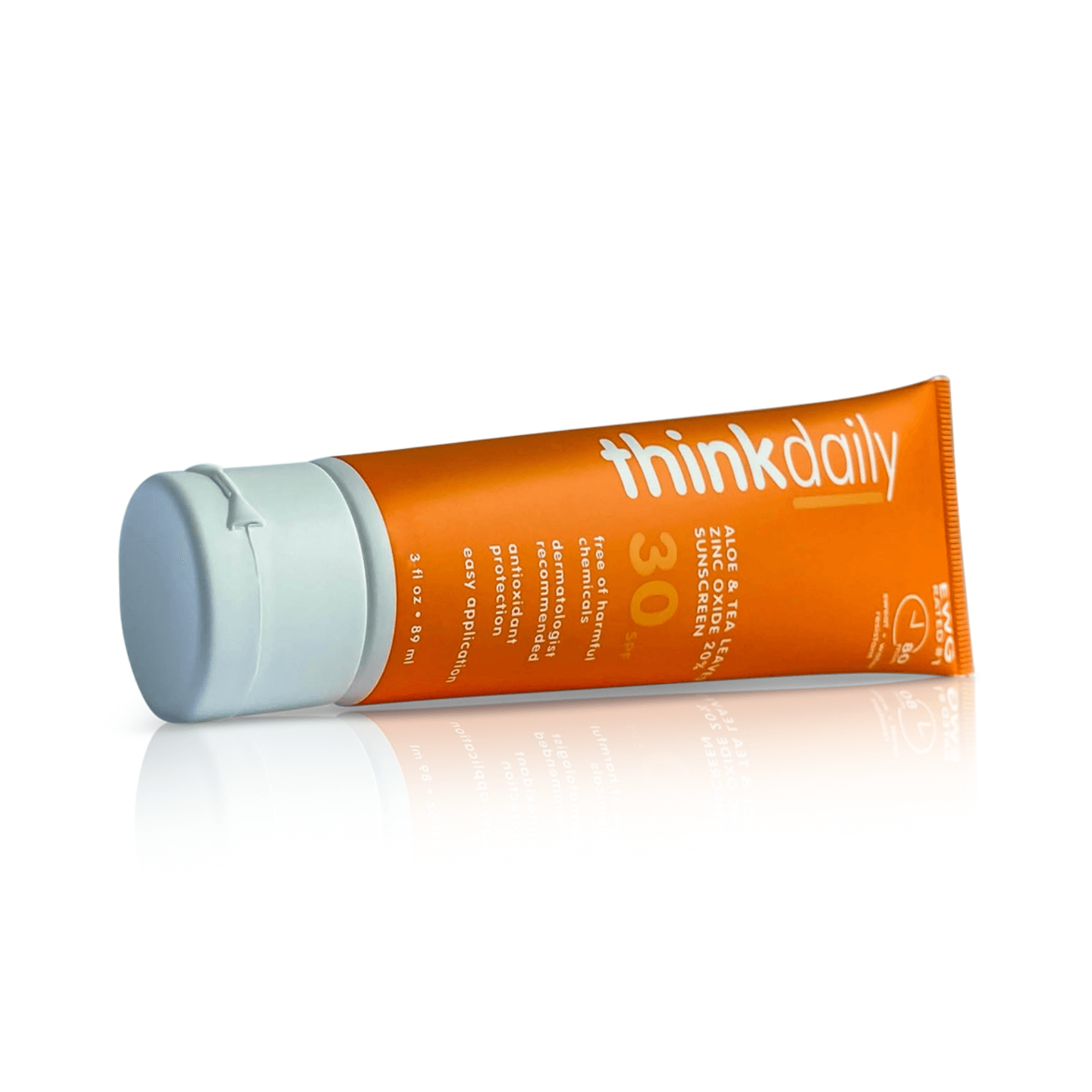 Think daily spf30 sunscreen with aloe sideways view