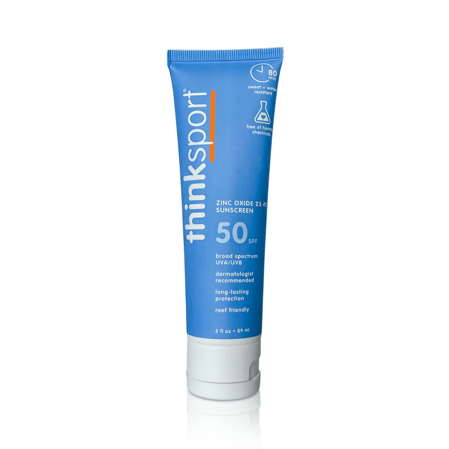 Think sport spf50 sunscreen front label